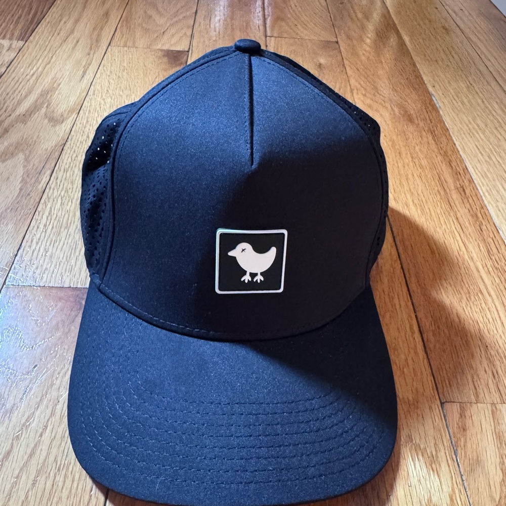 Men's Black Trucker Cap with Bird Logo